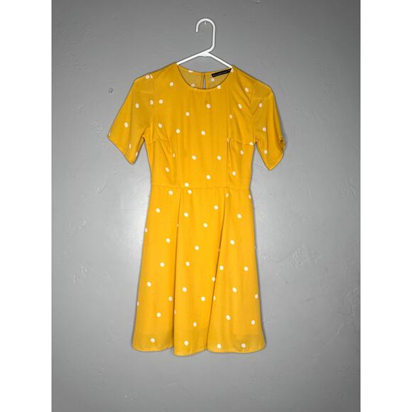 Abercrombie & Fitch Women’s Yellow Mini Dress with Polka Dots – XXS - Picture 1 of 8